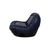 Baxter Barett Leather Armchair Blue For Sale - Image 11 of 13