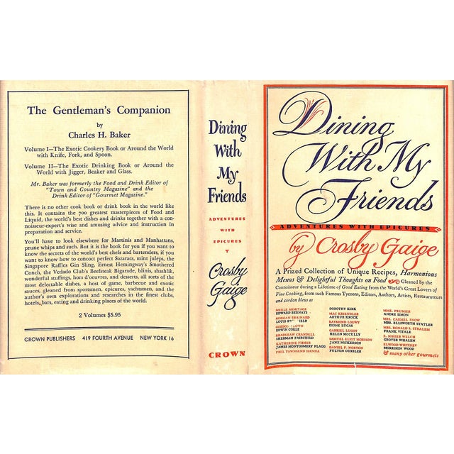 1940s "Dining With My Friends: Adventures With Epicures" 1949 Gaige, Crosby For Sale - Image 5 of 9