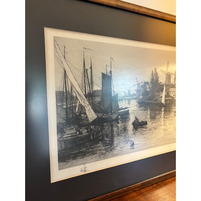 Black James Fagan Original Etching, Signed, Dutch Harbor For Sale - Image 8 of 15