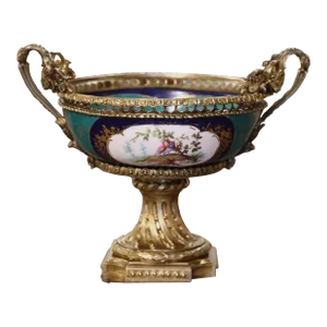 19th Century French Sevres Style Ormolu Mounted Porcelain Jardinière