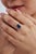 Not Yet Made - Made To Order 3.31ct Emerald-Cut Blue Sapphire Diamond Modern Engagement Ring Size 6 in 14k Gold For Sale - Image 5 of 18