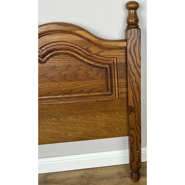 Vintage French Style Oak Headboard For Sale - Image 6 of 9