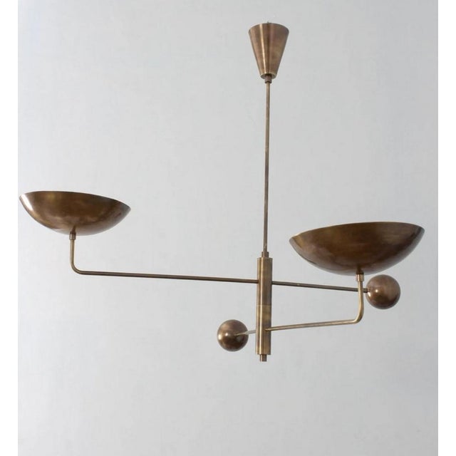 Vintage Hanging Light in Brass, 1960s For Sale - Image 4 of 9