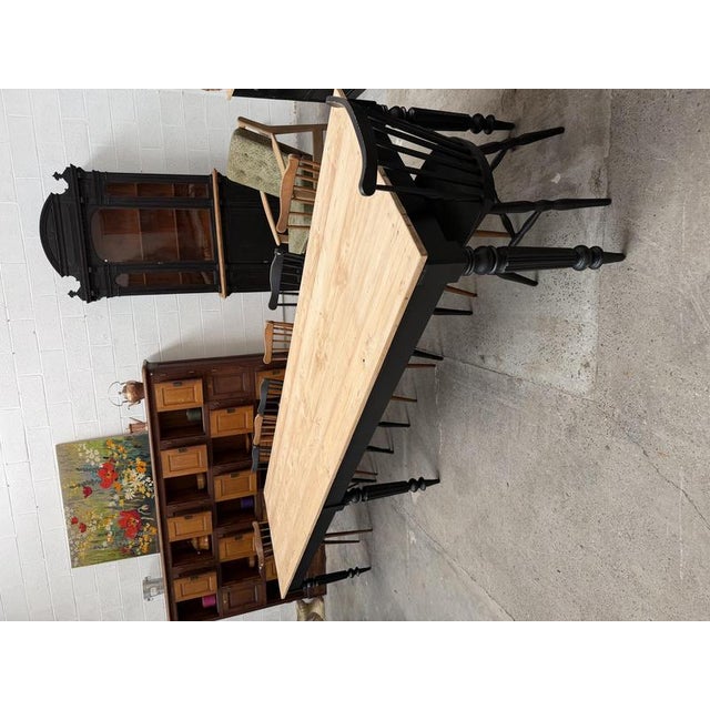Large Communal Table in Wood For Sale - Image 3 of 15