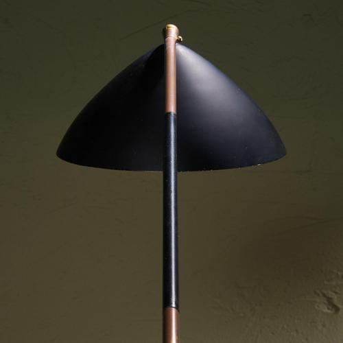 Black Floor Lamp in Black Lacquer and Marble with Brass Stem from Stilux Milano, Italy, 1960s For Sale - Image 8 of 13