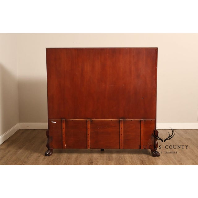 Henredon Mahogany Queen Bed with Tufted Upholstered Headboard For Sale - Image 9 of 18