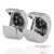 Metal 18k 750 Solid White Gold Natural Diamond Huggie Hoop Earrings, Pair For Sale - Image 7 of 12