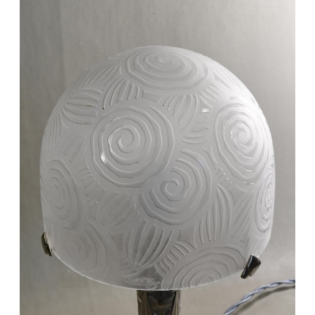 Metal French Art Deco Lamp by Luiz - 1930 France For Sale - Image 7 of 16