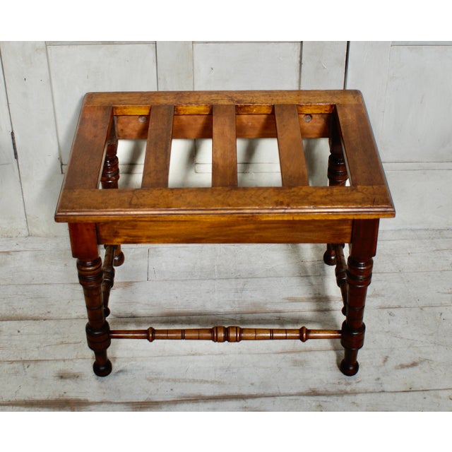 Victorian Teak Luggage Stand, 1900 For Sale - Image 9 of 10