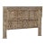 King Headboard Constructed From an Antique Indian Carved Teakwood Door and Pillars For Sale