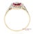 Mid 20th Century Vintage Two Tone 14k Yellow and White Gold Natural Diamond Ring, Size 8 For Sale - Image 5 of 11