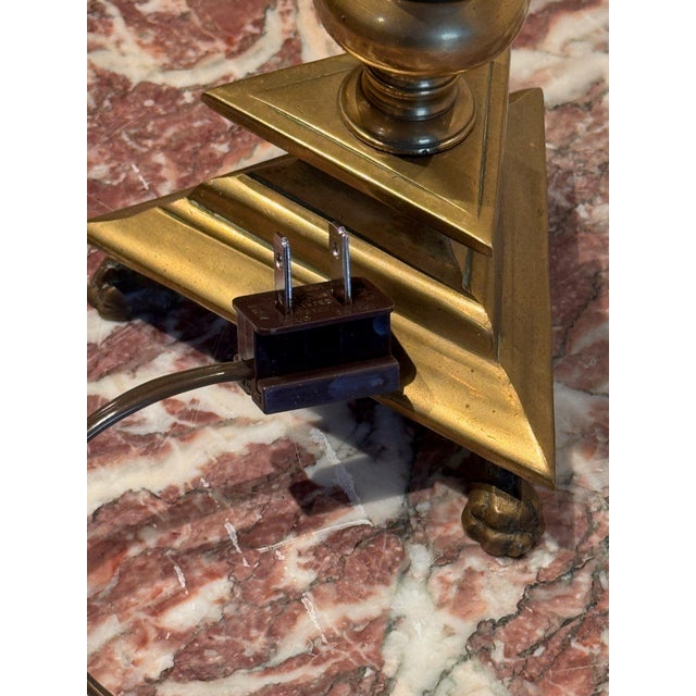 18th Century French Brass Altar Sticks Converted to Lamps - Pair For Sale - Image 12 of 12