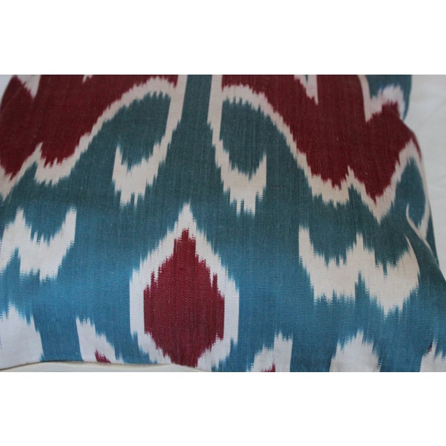 Contemporary Silk Ikat Bohemian Turkish Pillow For Sale In Washington DC - Image 6 of 7