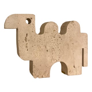 Camel Sculpture in Travertine by Fratelli Mannelli, Italy, 1970s For Sale