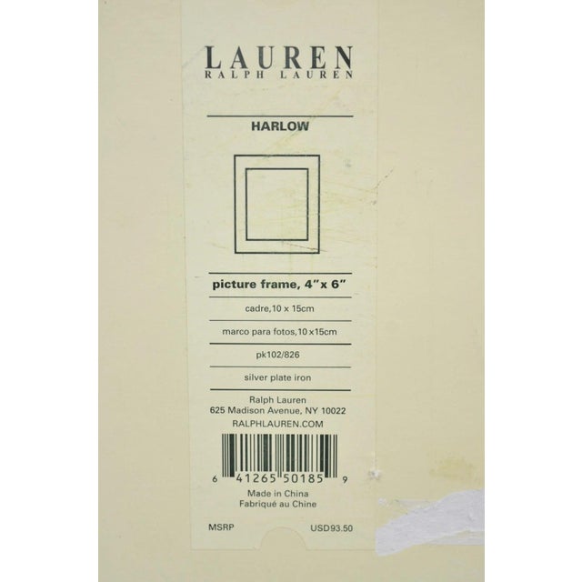 Late 20th Century Lauren Ralph Lauren Harlow Burl Wood & Silver Plated 4x6 Photo Picture Frame Nib For Sale - Image 14 of 17