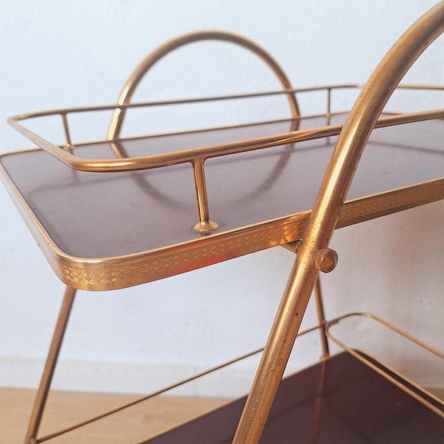 Two-Tier Vintage Serving Trolley, 1950s For Sale - Image 3 of 13