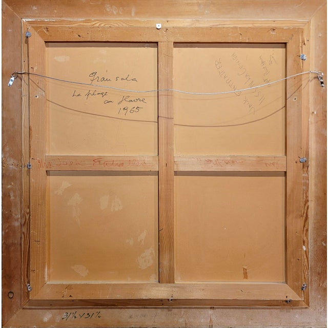 Emilio Grau-Sala -Le Havre Beach North of France 1965 Oil Painting For Sale - Image 11 of 12