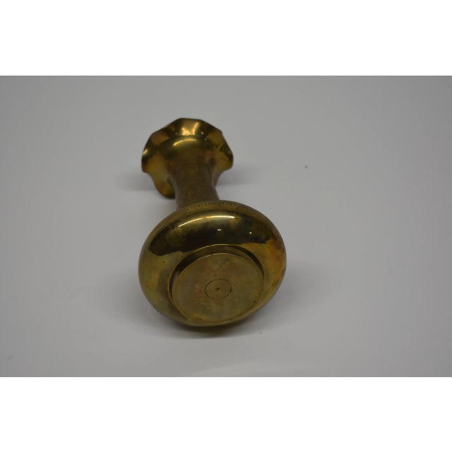 1950s Decorative Brass Vase For Sale - Image 4 of 5