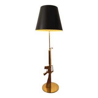 Philippe Starck M16 Polished Gold Gun Lamp For Sale