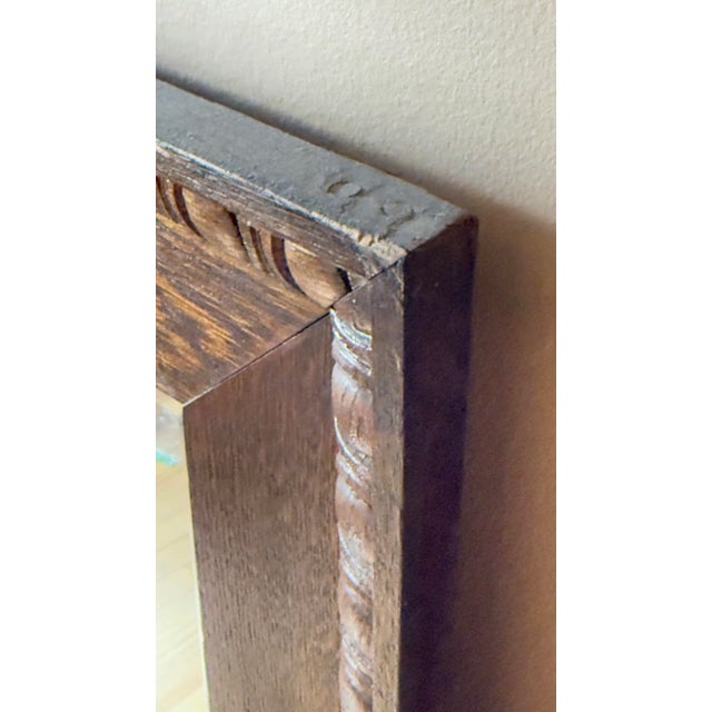 Brown Antique Full-Length Eastlake Mirror, Quarter-Sawn Oak, C. 1880–1910 For Sale - Image 8 of 9