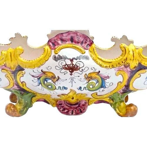 Vintage Italian Dolphin Boat Jardinière For Sale - Image 4 of 5