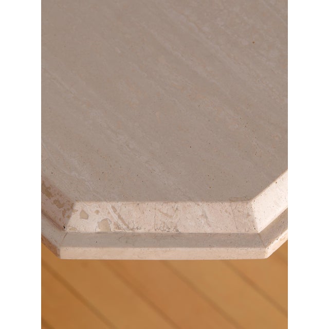 Ivory The Vintage Travertine Square 43" Dining Table For Sale - Image 8 of 8
