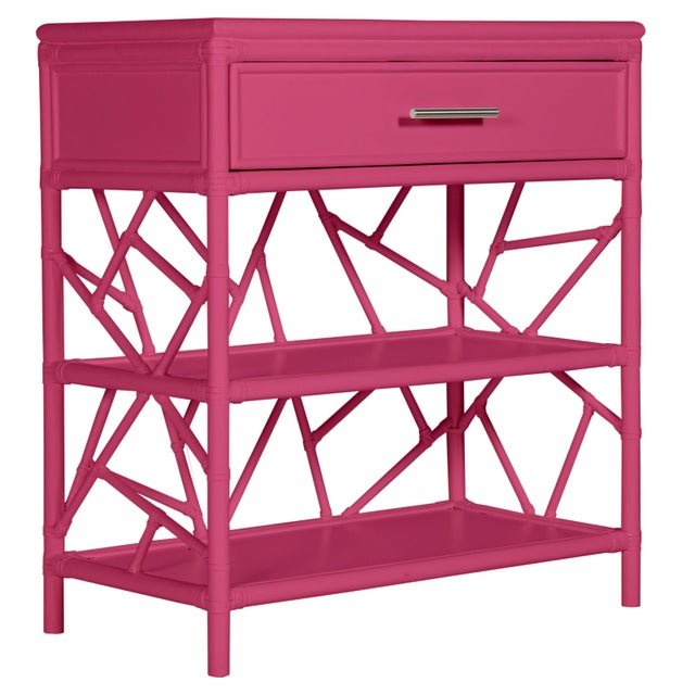 Tiffany End Table in Hot Pink For Sale - Image 4 of 7