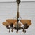 5-Arm Chandelier in Brass and Havana Glass, Sweden, 1930s For Sale - Image 10 of 10
