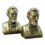 1960s Traditional Americana Solid Brass Abraham Lincoln Bust Bookends on Walnut Bases – A Pair For Sale