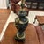 Late 20th Century Antique French Louis XVI Style Table Lamp Made of Green Marble and Gilt Bronze For Sale - Image 5 of 8