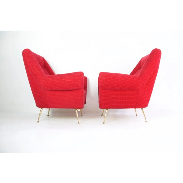 Mid-Century Modern Set of Mid-Century Armchairs by Gigi Radice for Minotti, Italy, 1950s For Sale - Image 3 of 12