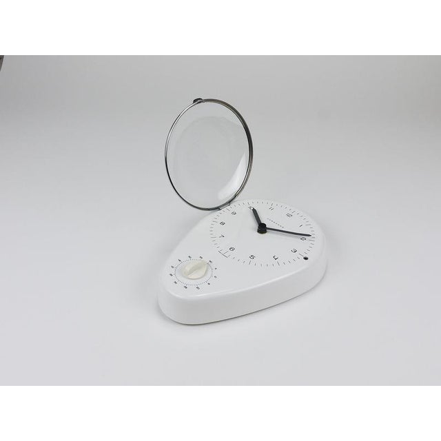 Mid-Century Modern White Wall Clock & Timer by Max Bill for Junghans, Germany, 1950s For Sale - Image 9 of 16