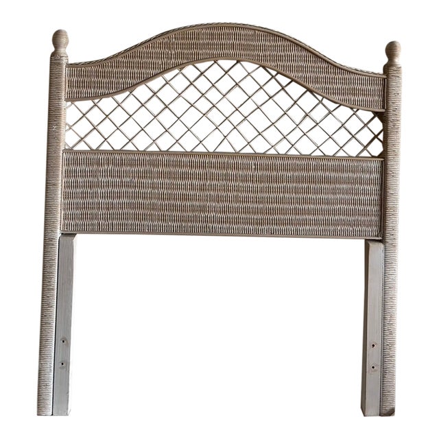 1990s Henry Link Wicker Headboard For Sale
