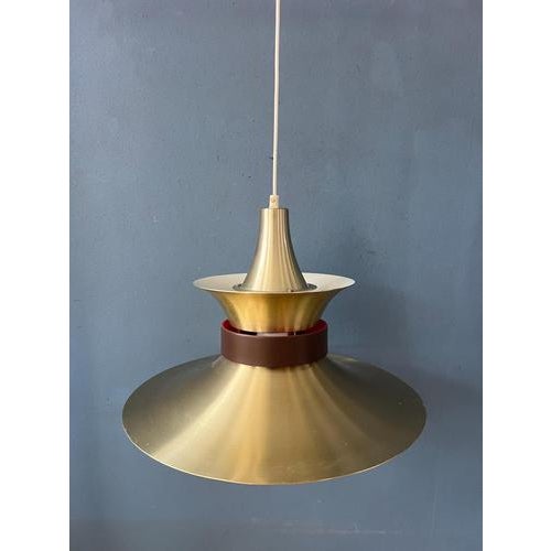 Metal Large UFO Pendant Lamp with Orange Light For Sale - Image 7 of 13
