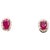 1 Carat Oval Natural Ruby and Diamond Stud Post Earrings 14 Karat White Gold For Sale - Image 18 of 18