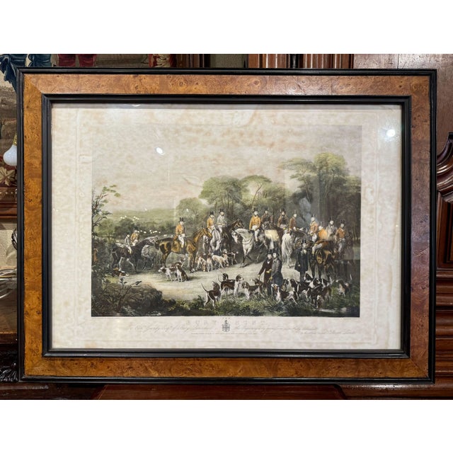 Late 19th Century 19th Century English Hand-Colored Fox Hunting Engraving “The Bury Hunt” For Sale - Image 5 of 9
