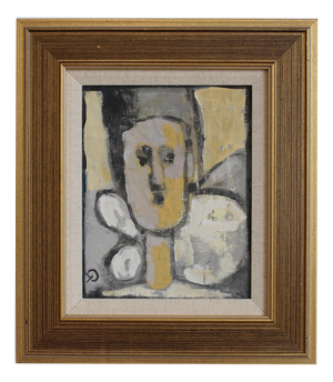 Hidden Portraits I, 1980s, Acrylic on Canvas, Framed