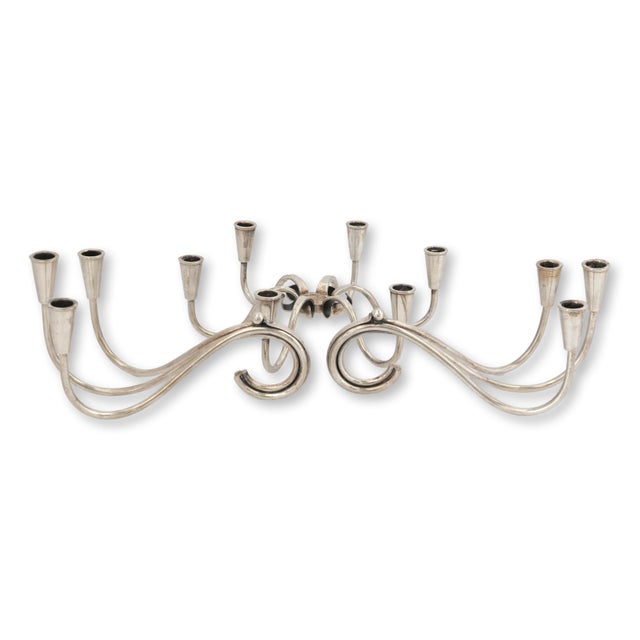 Midcentury Modern Danish Carl Frederik Christiansen Candle Holders, 3 PCS For Sale In Los Angeles - Image 6 of 9