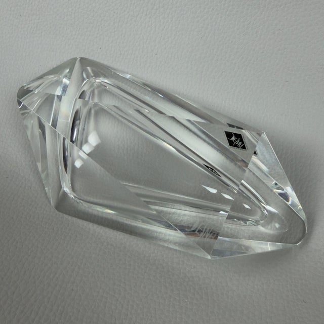 Glass Desna Bohemia Crystal Ashtray, 1970s For Sale - Image 7 of 12