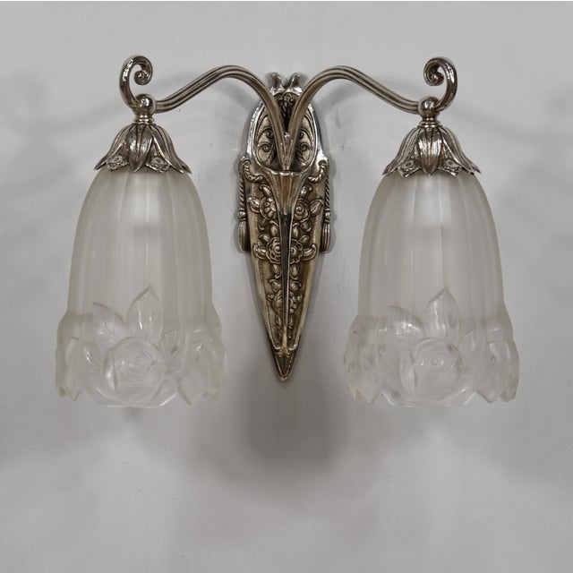 Art Deco French Art Deco Wall Sconce by P. Gilles 1920s France - A Pair For Sale - Image 3 of 11