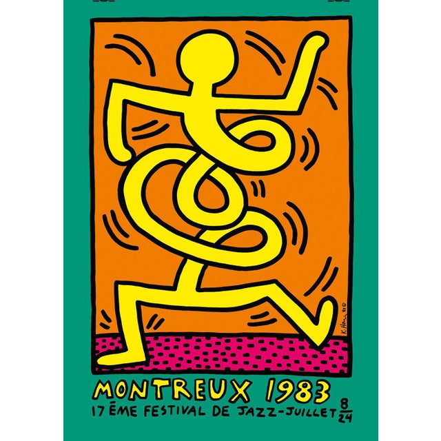 Keith Haring Montreux Jazz Festival, 1983 Original screenprint poster Very good condition: bright colors....