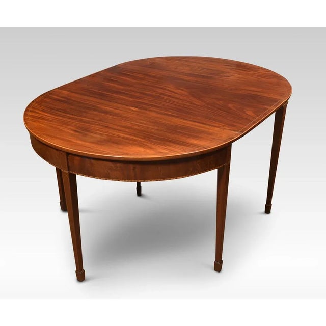 Mahogany D-End Dining Table For Sale - Image 4 of 7