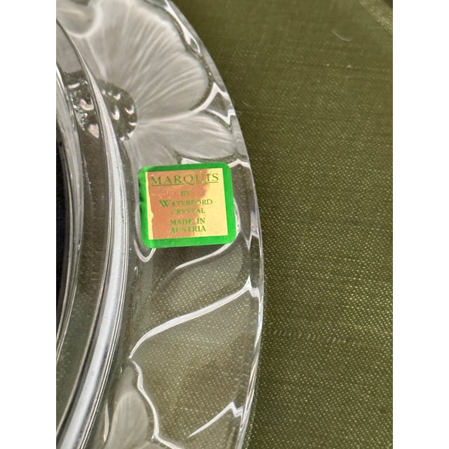 Glass Marquis by Waterford Crystal Picture Frame Floral Glass Frame Made in Austria For Sale - Image 7 of 12