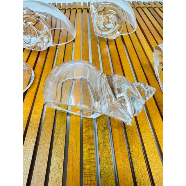 Transparent Vintage Lucite Nautilus Napkin Rings Set of 6 For Sale - Image 8 of 12