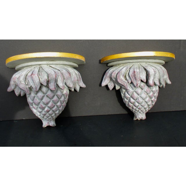 Late 20th Century PineApple Brackets - A Pair of 2 For Sale - Image 5 of 10