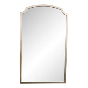 Barclay Buuetera Modern Architectural Silver Leaf Finished Wall Mirror