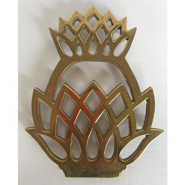 1970s Vintage Virginia Metal Crafters Brass Pineapple Trivet Chairish