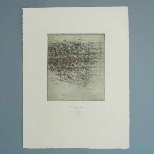 Karl Ludwig Mordstein, Sheet Music for S., 1980s, Color Etching For Sale - Image 4 of 4