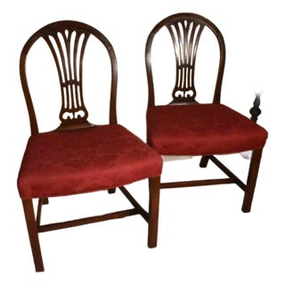 18th Century English Chippendale Style Splat Back Side Chairs For Sale