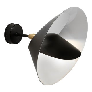 Mid-Century Modern Black Saturn Wall Lamp by Serge Mouille For Sale